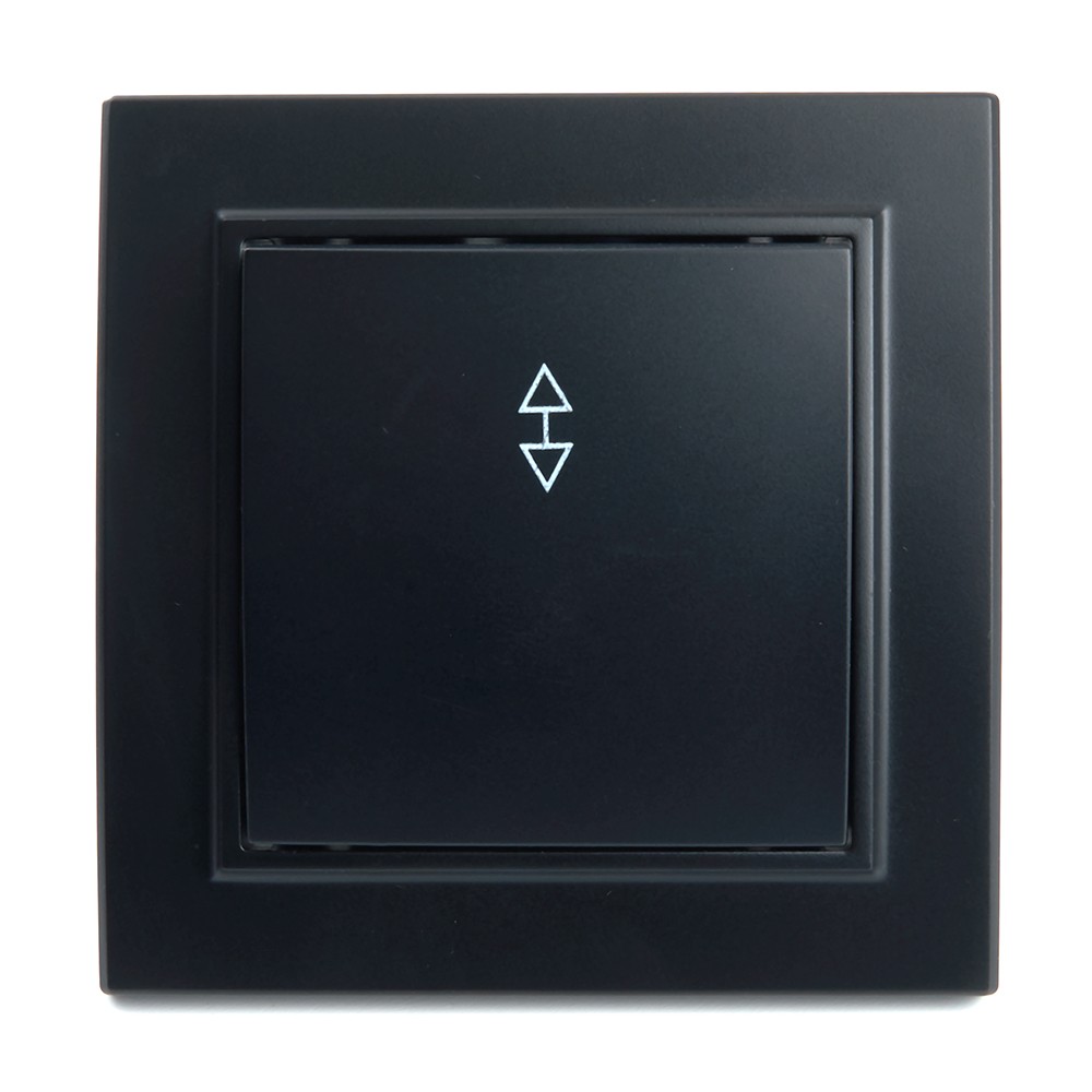 Эрна - Розетки и выключатели Stekker Переключатель 1-клавишный STEKKER PSW10-9005-03 10А Эрна черный с рамкой 39619