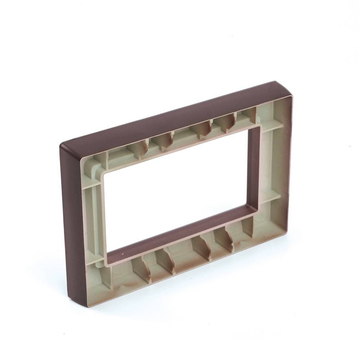 Катрин - Розетки и выключатели Stekker Рамка 2-местная (без перемычки) пластик STEKKER PFR00-7012-04 Катрин шоколад 50047