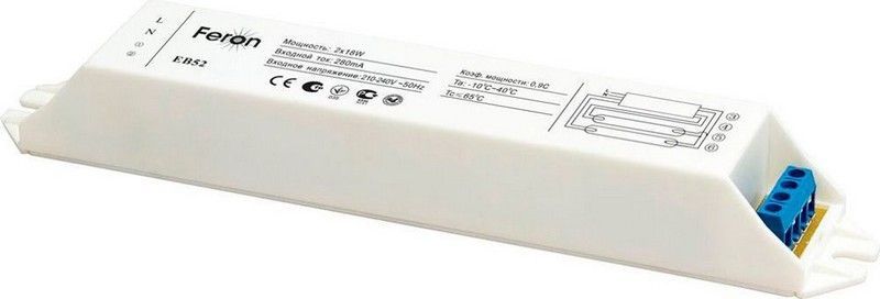 Балласты(ЭПРА), Стартеры Балласт электронный Feron 2*18W/ЕВ52 21522 
