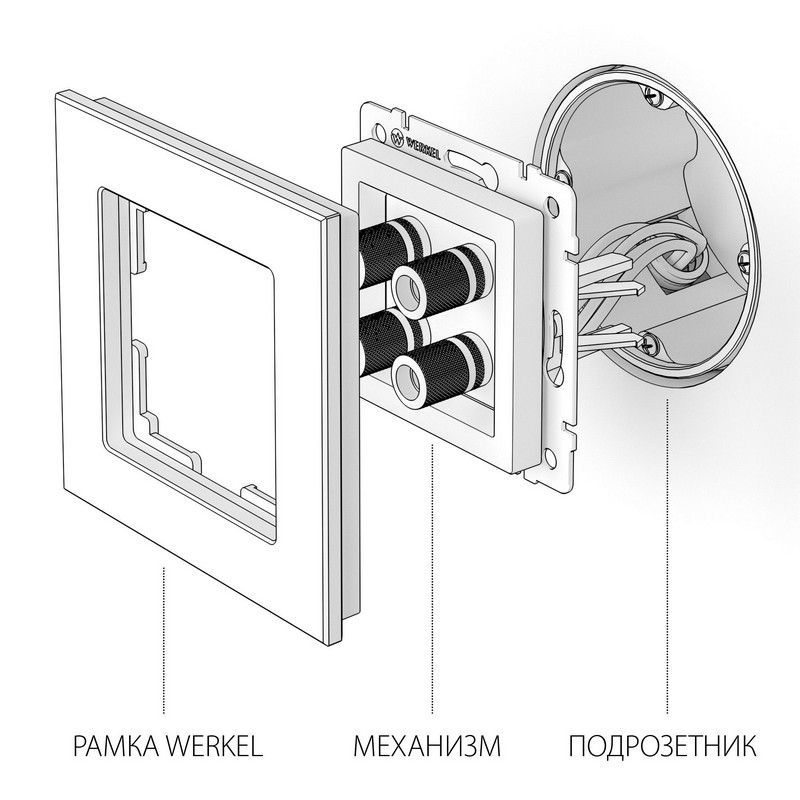 Акустическая Розетка Werkel (серебряный) W1185006