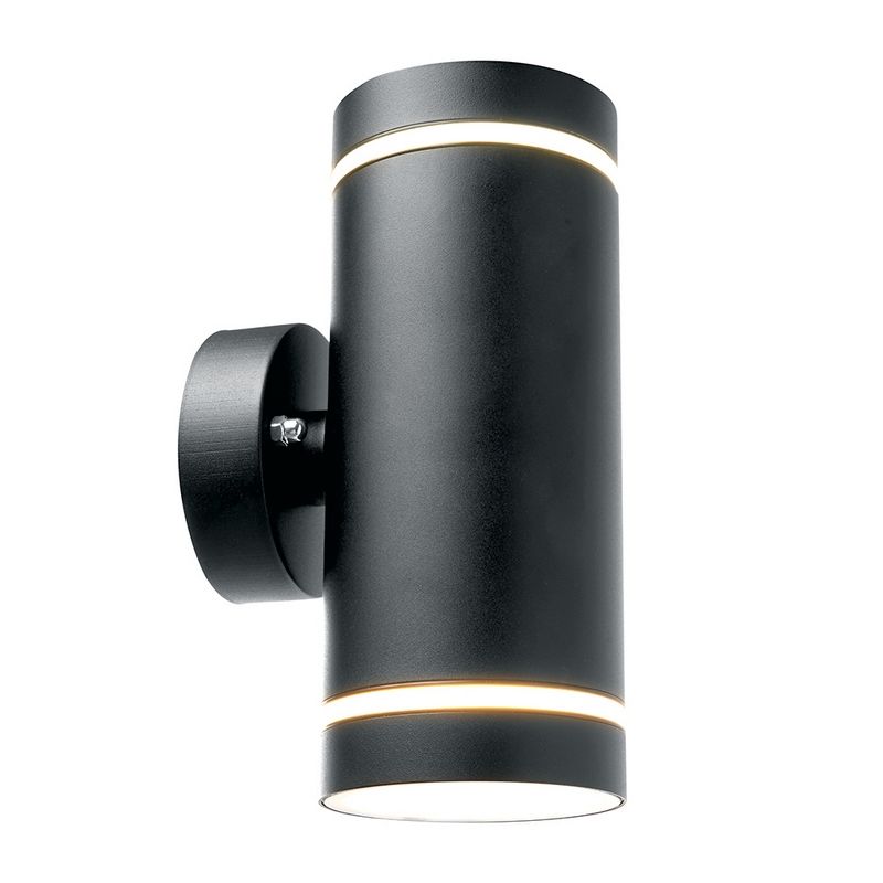 Уличные настенные светильники Светильник садово-парковый Feron DH1002 на стену вверх/вниз 2* GX53 230V черный 11709 