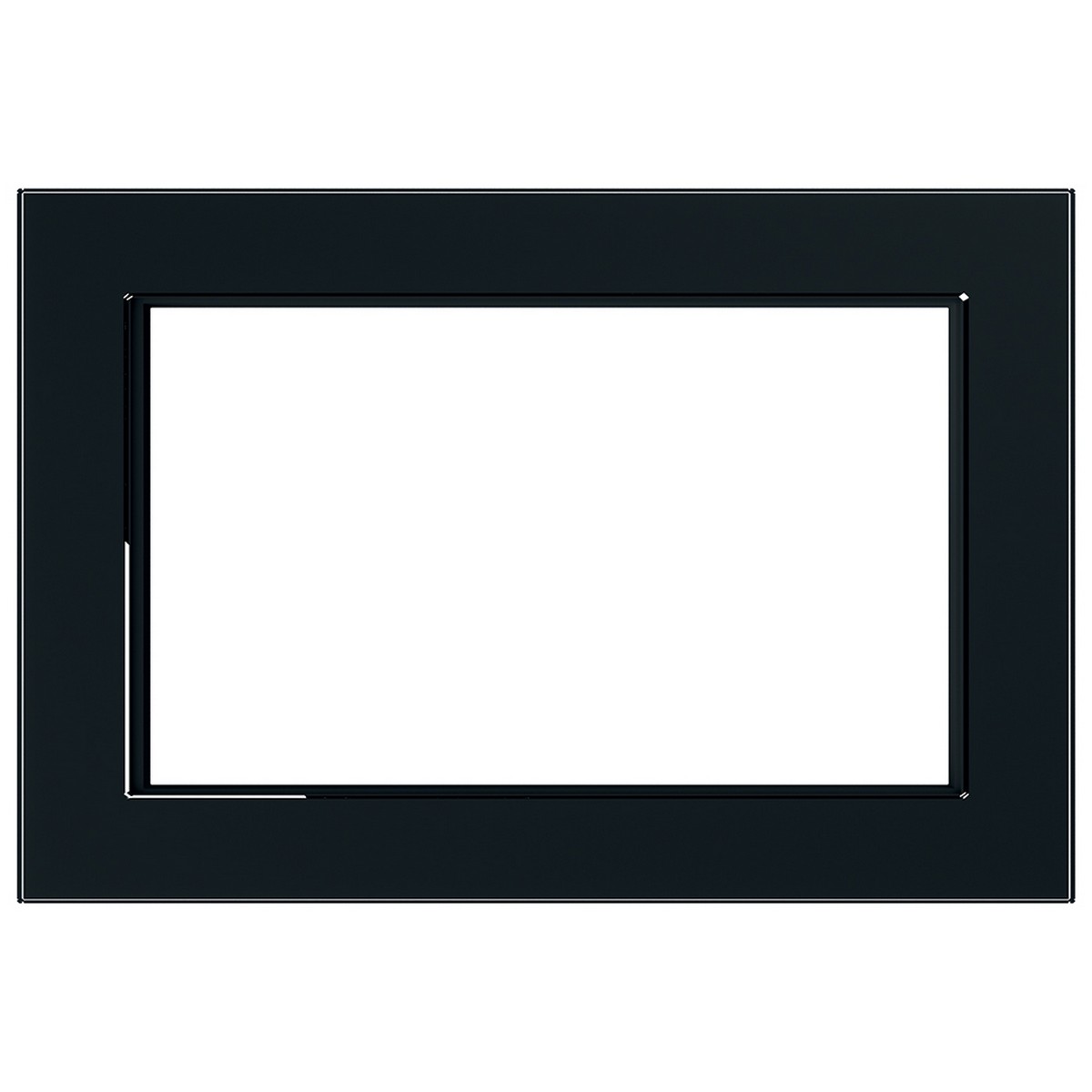 Катрин - Розетки и выключатели Stekker Рамка 2-местная (без перемычки) стекло STEKKER GFR00-7012-05M серия Катрин черный матовый 49605