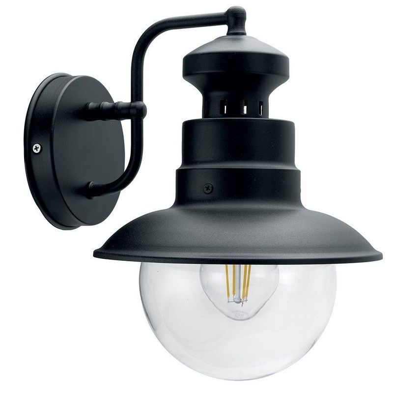 Уличные настенные светильники Светильник садово-парковый Feron PL571 на стену вниз 60W 230V E27 черный 11597 