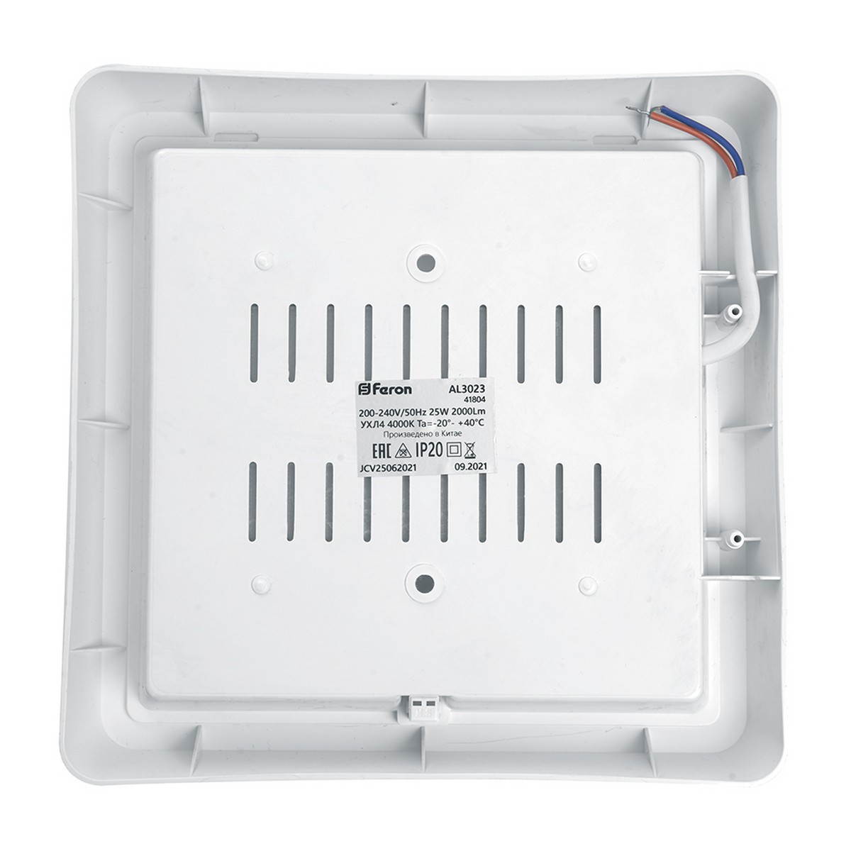 Светодиодные светильники ЖКХ Светильник светодиодный Feron AL3023 с ИК-датчиком 25W 6500K IP20 белый 41805 