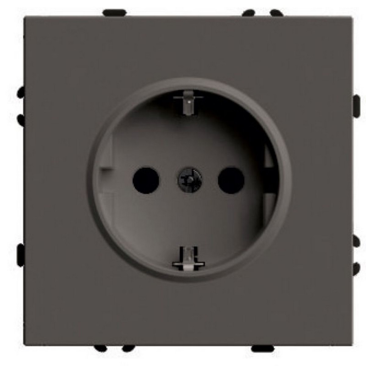 Эмили - Розетки и выключатели Stekker Розетка 1-ая с защитной шторкой с/з STEKKER Эмили RST16-5110-09 антрацит soft touch 49932