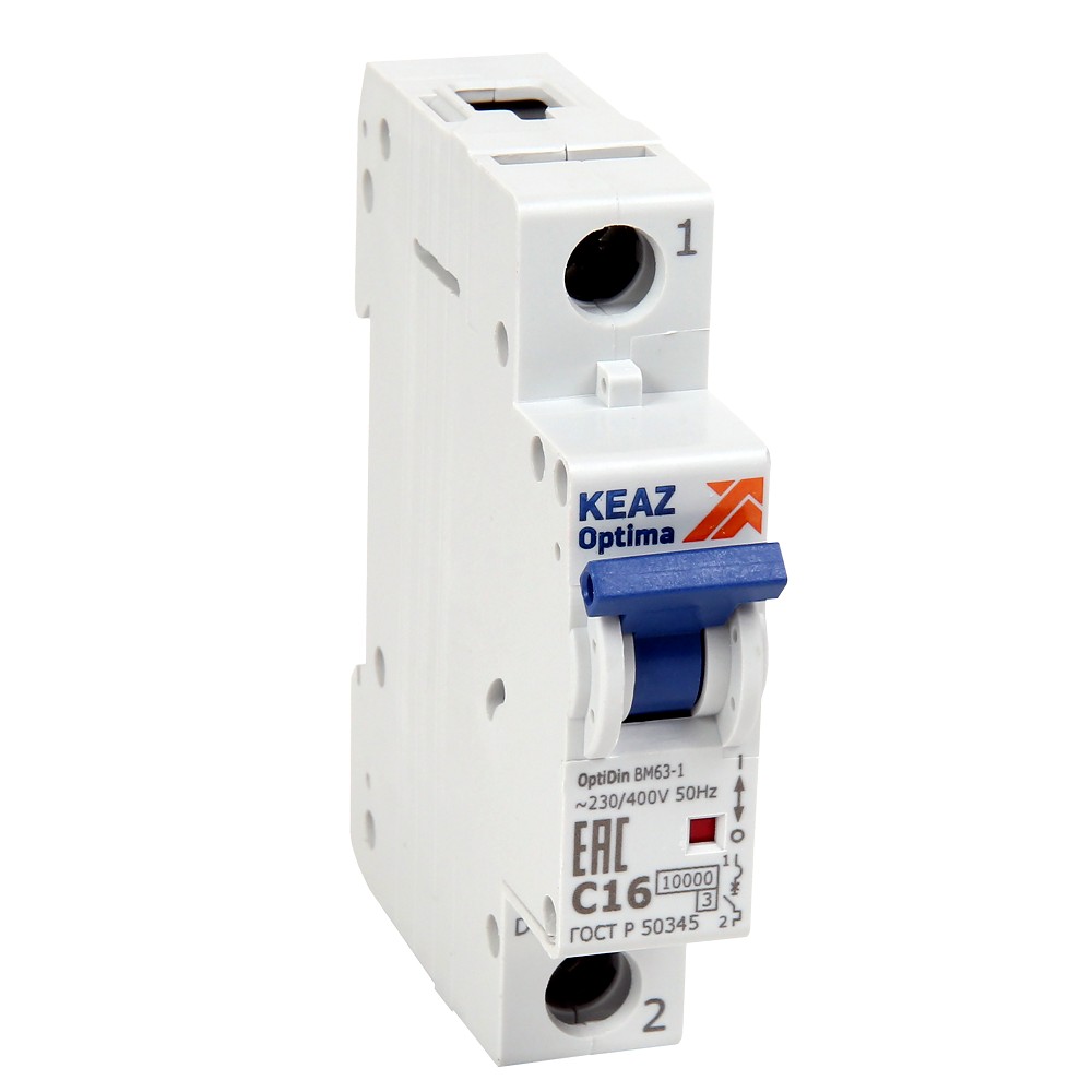 КЭАЗ Автоматический выключатель КЭАЗ OptiDin BM63 1P 25A C 10кА AC (BM63-1C25-10-УХЛ3) 249258
