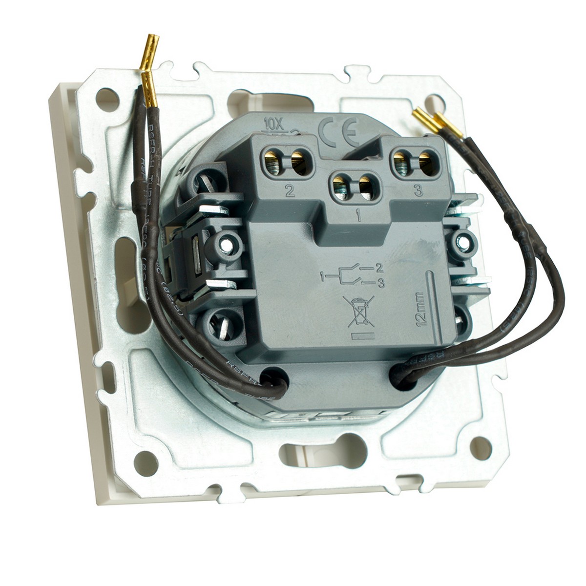 Эмили - Розетки и выключатели Stekker Выключатель 2-клавишный c индикатором STEKKER Эмили RSW10-5102-01 белый фарфор soft touch 49864