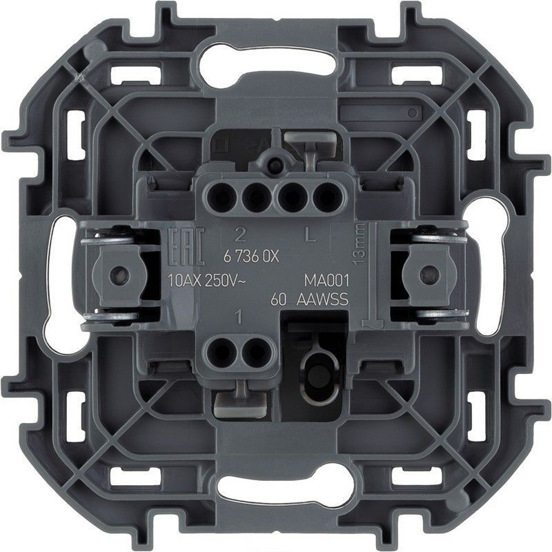 Legrand Inspiria Антрацит Выключатель Legrand INSPIRIA Антрацит одноклавишный 10 AX 250 В 673603