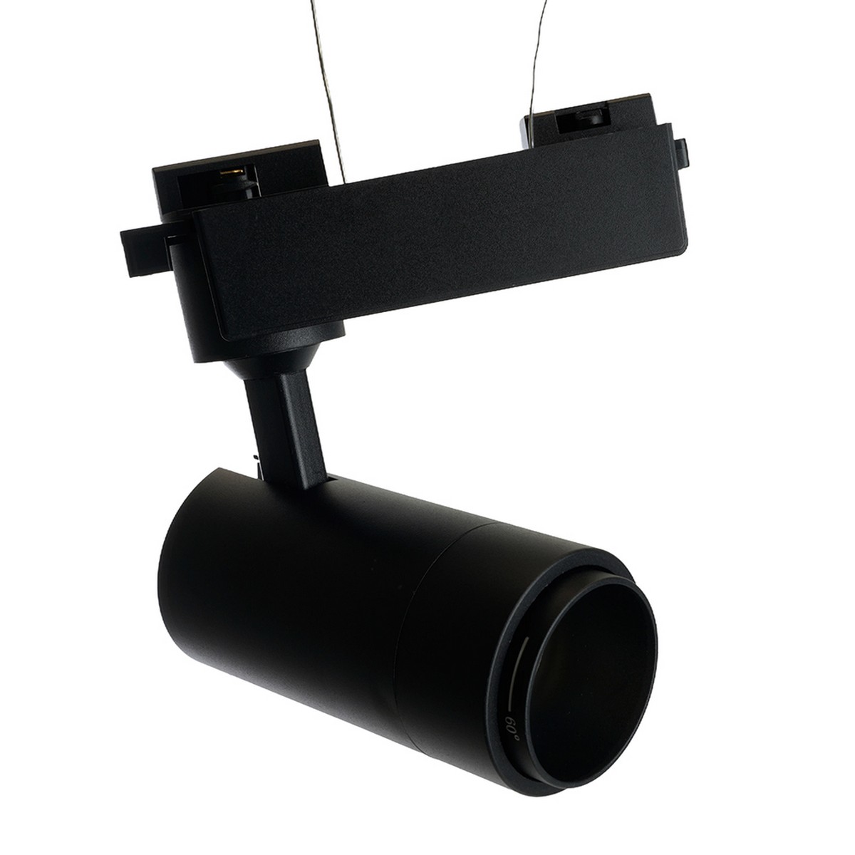 Трековые светодиодные светильники Светодиодный светильник Feron AL137 трековый 12W 4000K черный изменяемый угол освещения 15-60 град 51174