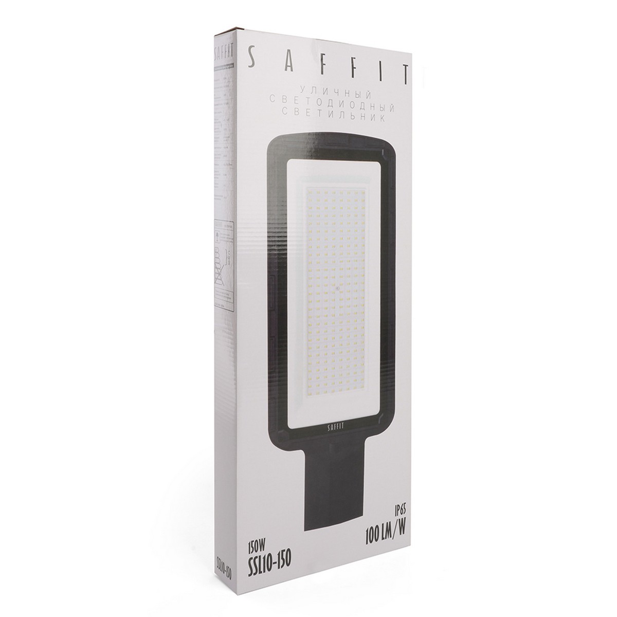 Консольные уличные светодиодные светильники на столб Светодиодный уличный консольный светильник SAFFIT SSL10-150 150W 5000K черный 55235 