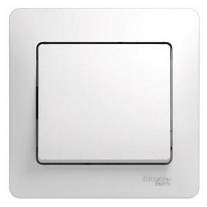 Glossa Белый Выключатель Systeme Electric Glossa Белый 1-клавишный, сх.1 (в сборе с рамкой) GSL000112