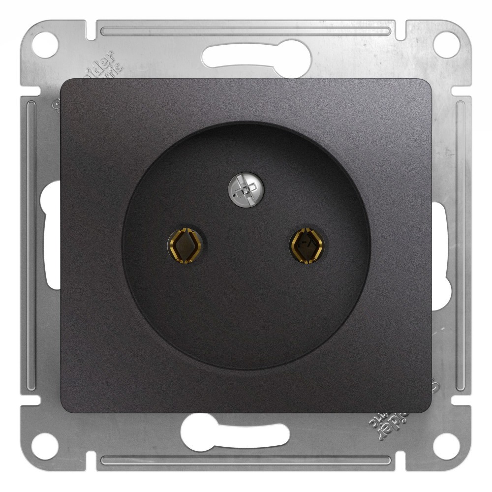 Glossa Графит Розетка Systeme Electric Glossa Графит б-з GSL001341