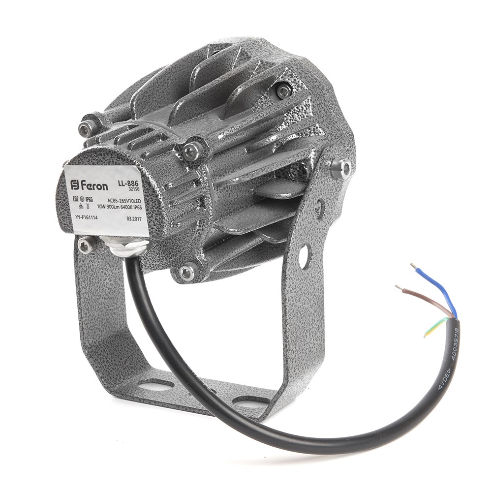 Светодиодные ландшафтные светильники Светодиодный светильник ландшафтно-архитектурный Feron LL-886  85-265V 10W 6400K IP65 32150 