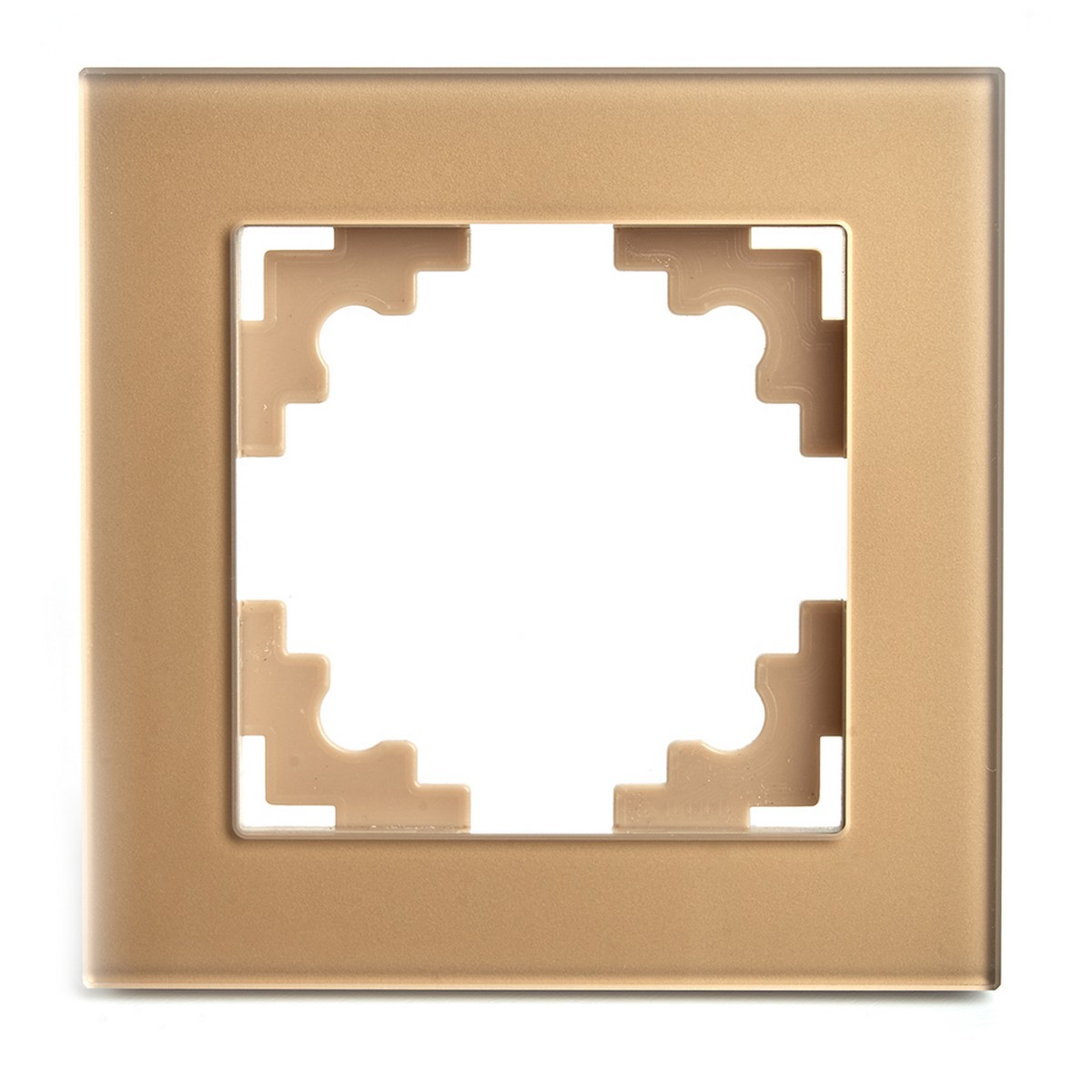 Катрин - Розетки и выключатели Stekker Рамка 1-местная стекло STEKKER GFR00-7001-08 серия Катрин золото 49032