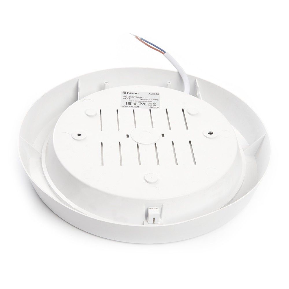 Накладные светодиодные светильники Светильник накладной светодиодный FERON AL3022 белый с датчиком движения 25W 6500К 41797 