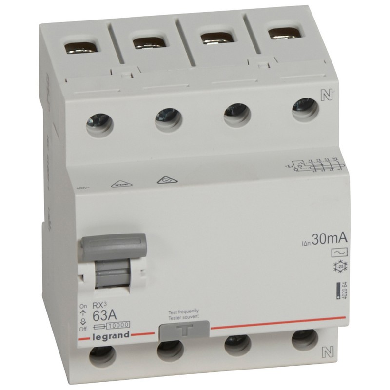УЗО Legrand RX3 4P 63A 30mA (AC) 402064
