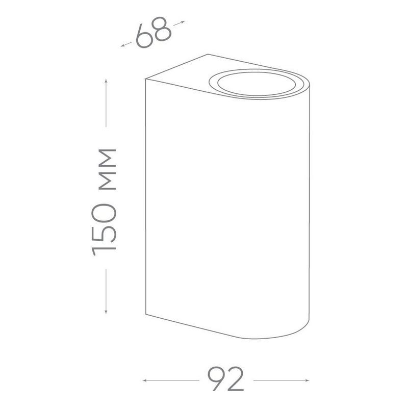 Уличные настенные светильники Светильник садово-парковый Feron DH015 на стену 2*GU10 230V черный 11883 