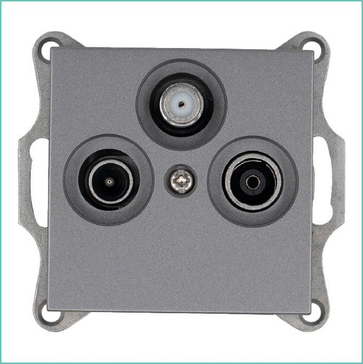 Розетка JASMART TV+FM+SAT оконечная Алюминий G6206S