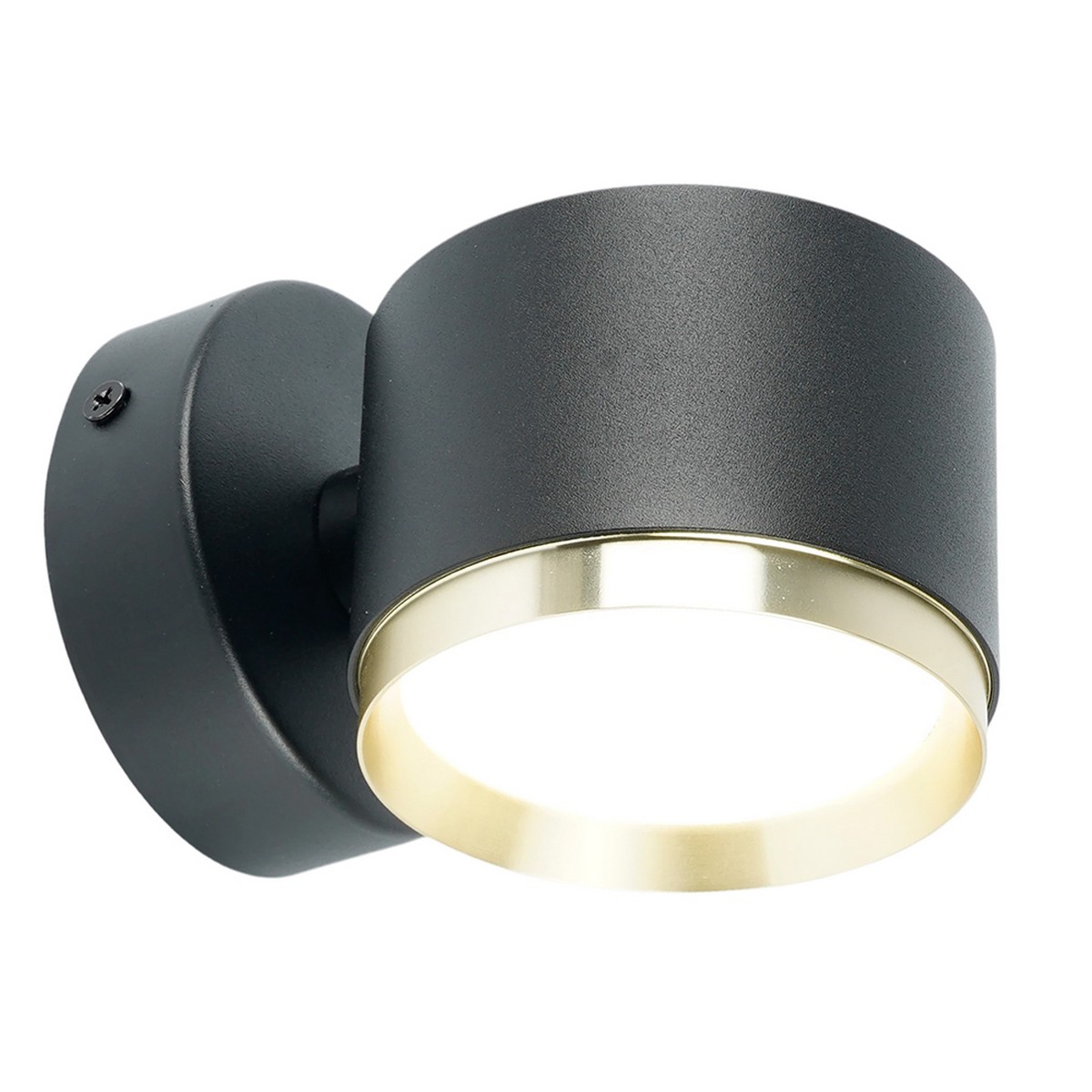 Накладные светодиодные светильники Светильник настенный Feron HL4598 Barrel DUET GX53 черный + золото IP20 52019 