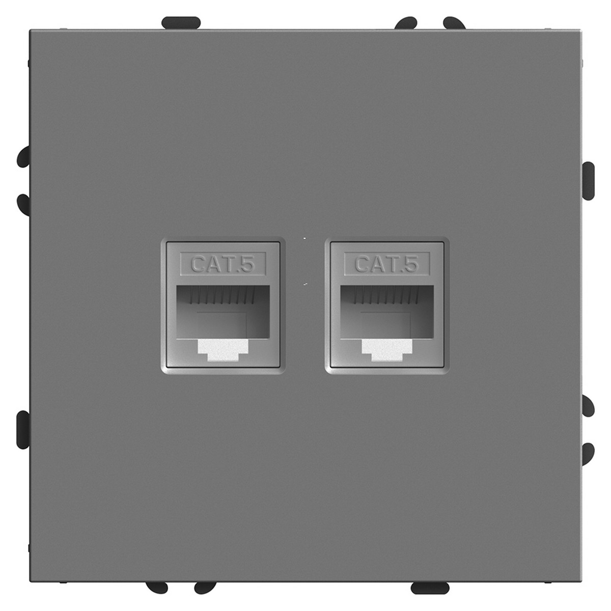 Эмили - Розетки и выключатели Stekker Розетка компьютерная 2-ая RJ-45 STEKKER Эмили RST00-5111-10 платиново-серый soft touch 49952