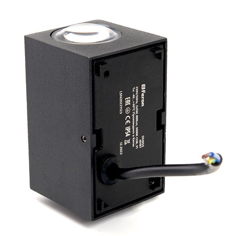 Уличные настенные светильники Светильник уличный светодиодный Feron DH055 2*5W 800Lm 4000K черный 48486 