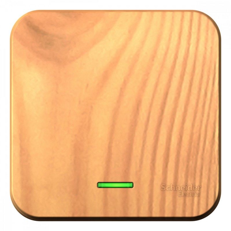 Blanca ясень розетки и выключатели Переключатель SE Blanca 1-клавишный Ясень наружный с подсветкой изолир. пластина BLNVA106115