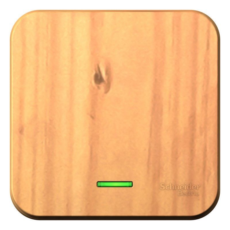 Blanca ясень розетки и выключатели Выключатель SE Blanca 1-клавишный Ясень наружный с подсветкой изолир. пластина BLNVA101115