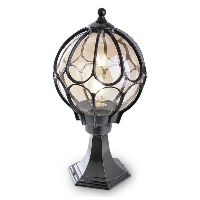 Уличные светильники на постамент Светильник садово-парковый Feron PL3804  круглый на постамент 60W 230V E27 черный 06346 