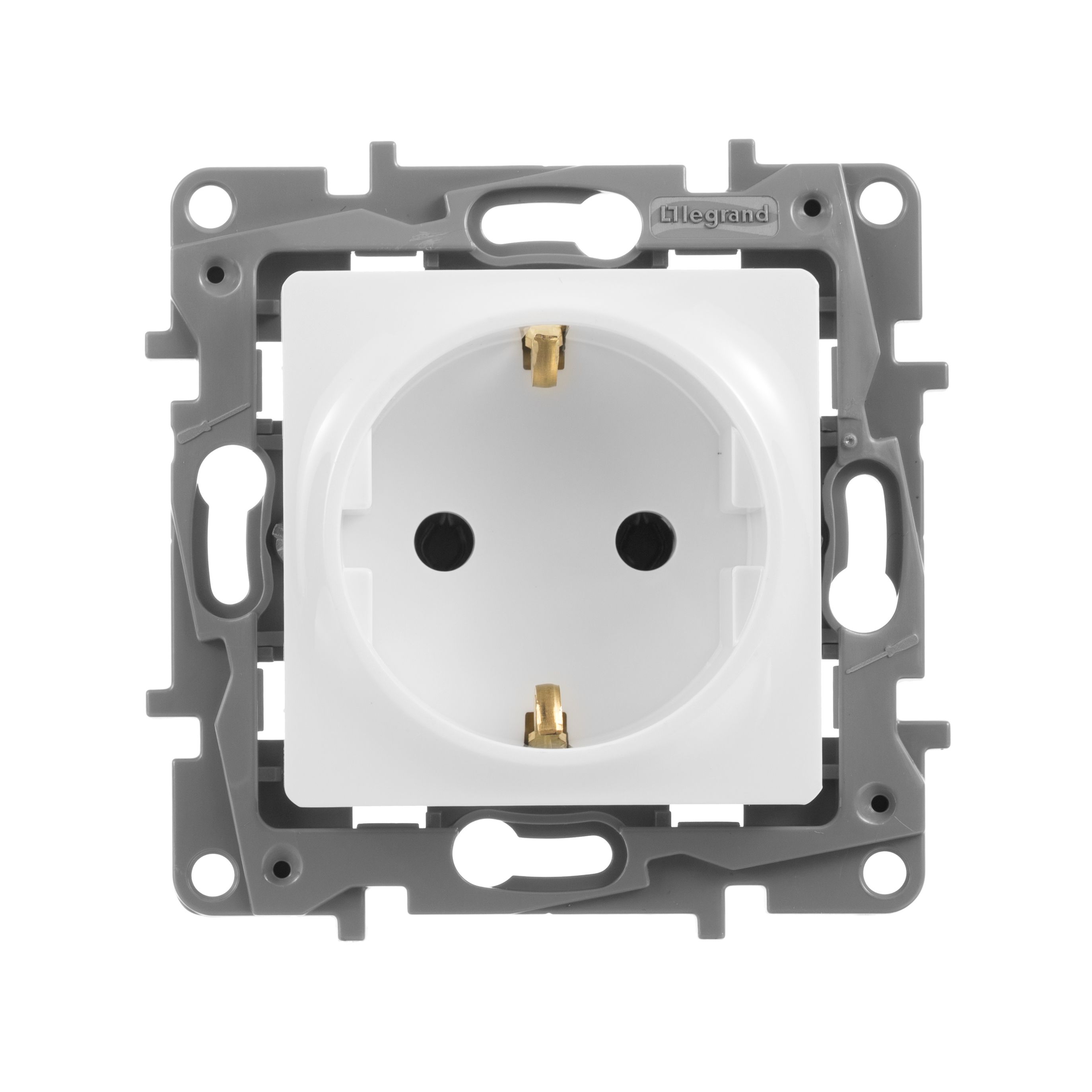 Legrand Etika Белый Розетка электрическая Legrand Etika белый с/з, винт. клем. 672221