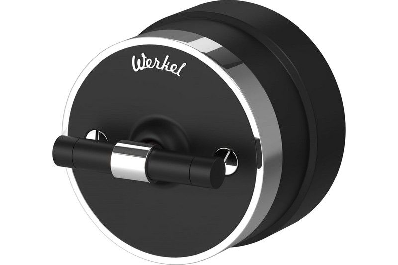 Werkel Ретро переключатель Werkel/Выключатель Werkel одноклавишный Vintage (черный матовый/хром) W5812051