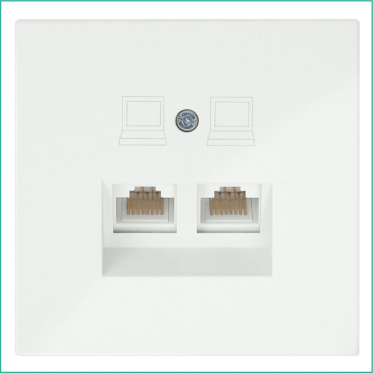 JASMART FD - розетки и выключатели Интернет розетка JASMART FD RJ45 двойная Сахара 6106SH