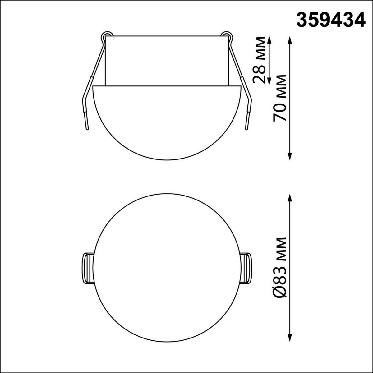 Встраиваемые светодиодные светильники Встраиваемый светодиодный светильник с переключателем цветовой температуры NOVOTECH LARGO 359434 