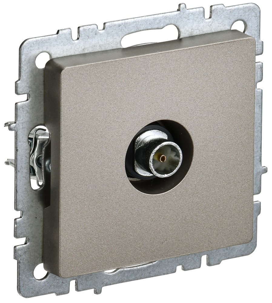 IEK Brite Шампань Розетка IEK BRITE TV оконечная РТВ11-0-БрШ шампань BR-A10-O-K37