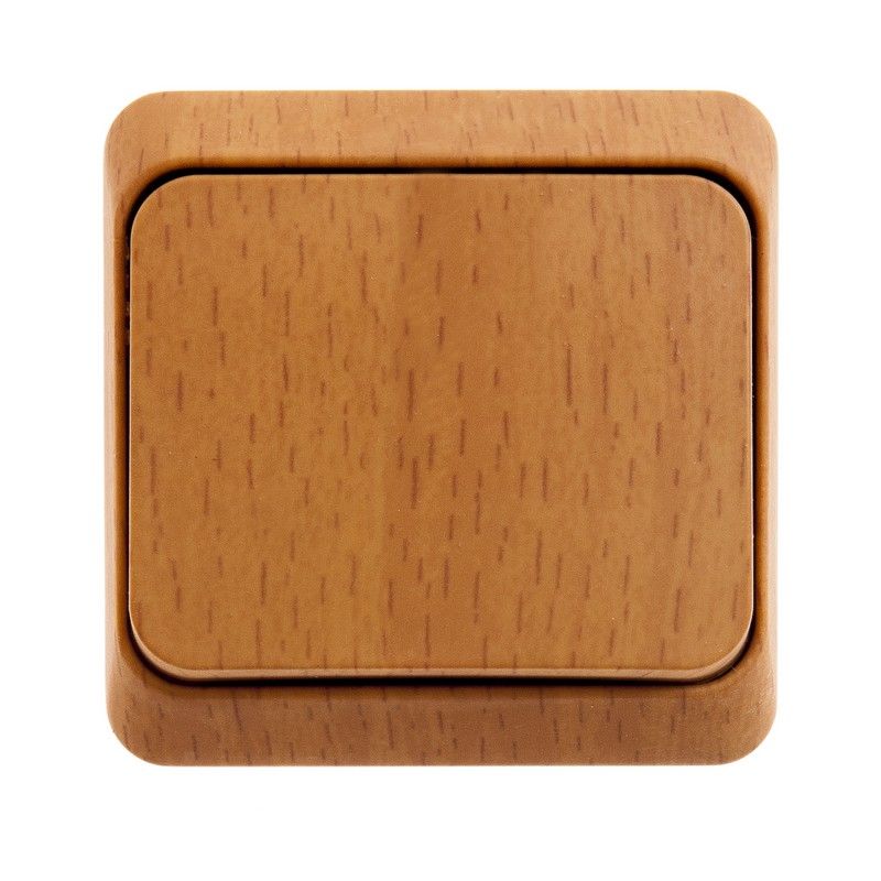 Этюд Дача Переключатель 1-клавишный Systeme Electric Этюд наружный Дача Темный бук BA10-004T