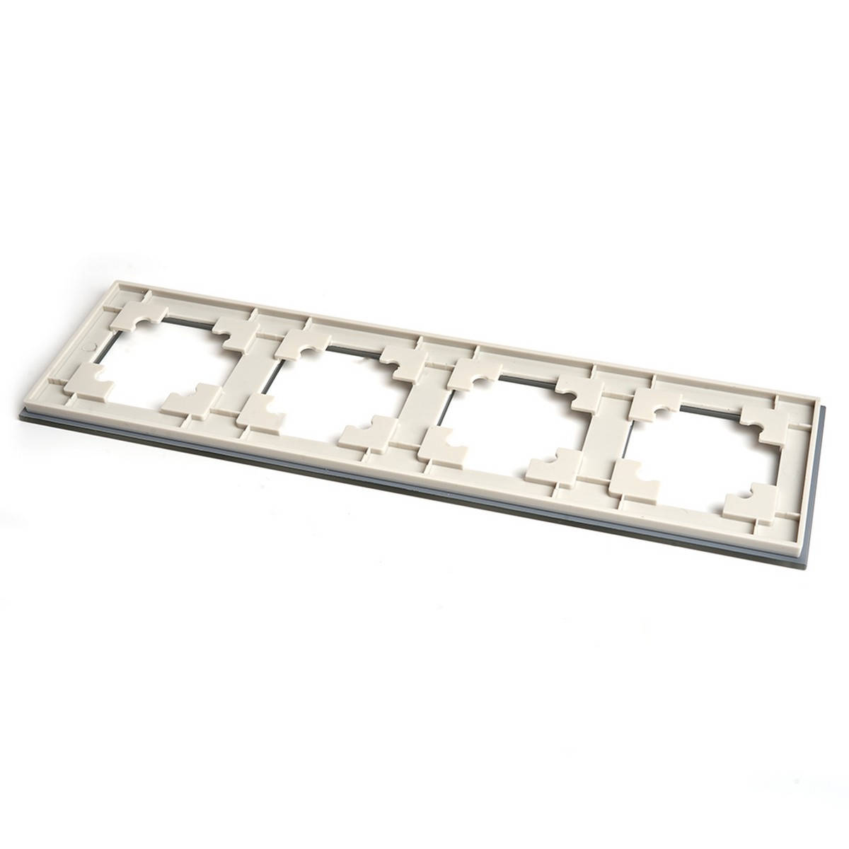 Катрин - Розетки и выключатели Stekker Рамка 4-местная стекло STEKKER GFR00-7004-07 серия Катрин дымчатый 49037