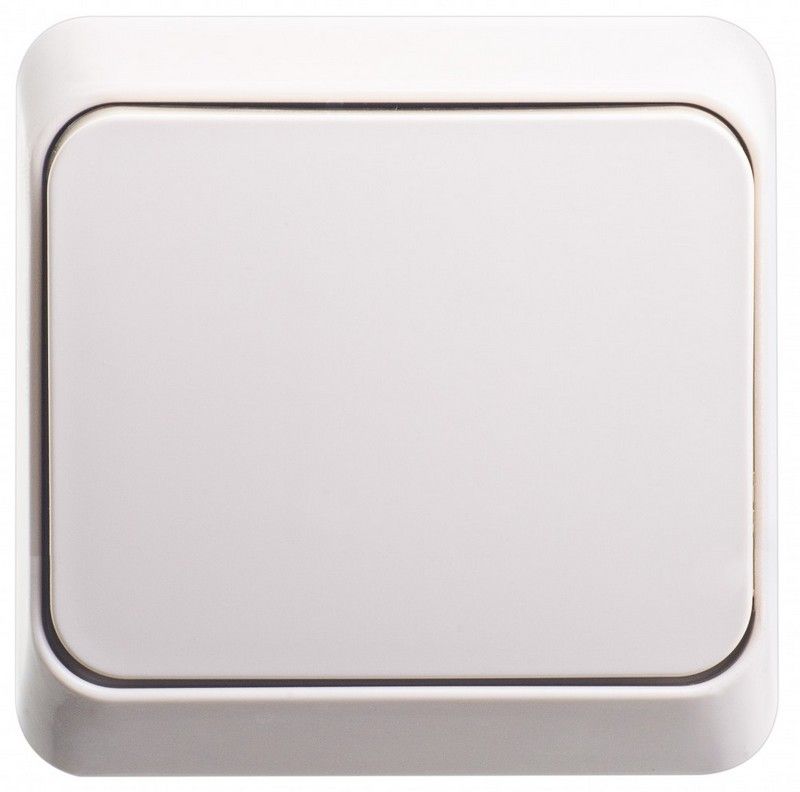 Этюд Кремовый Переключатель 1-клавишный Systeme Electric Этюд наружный Бежевый BA10-004K