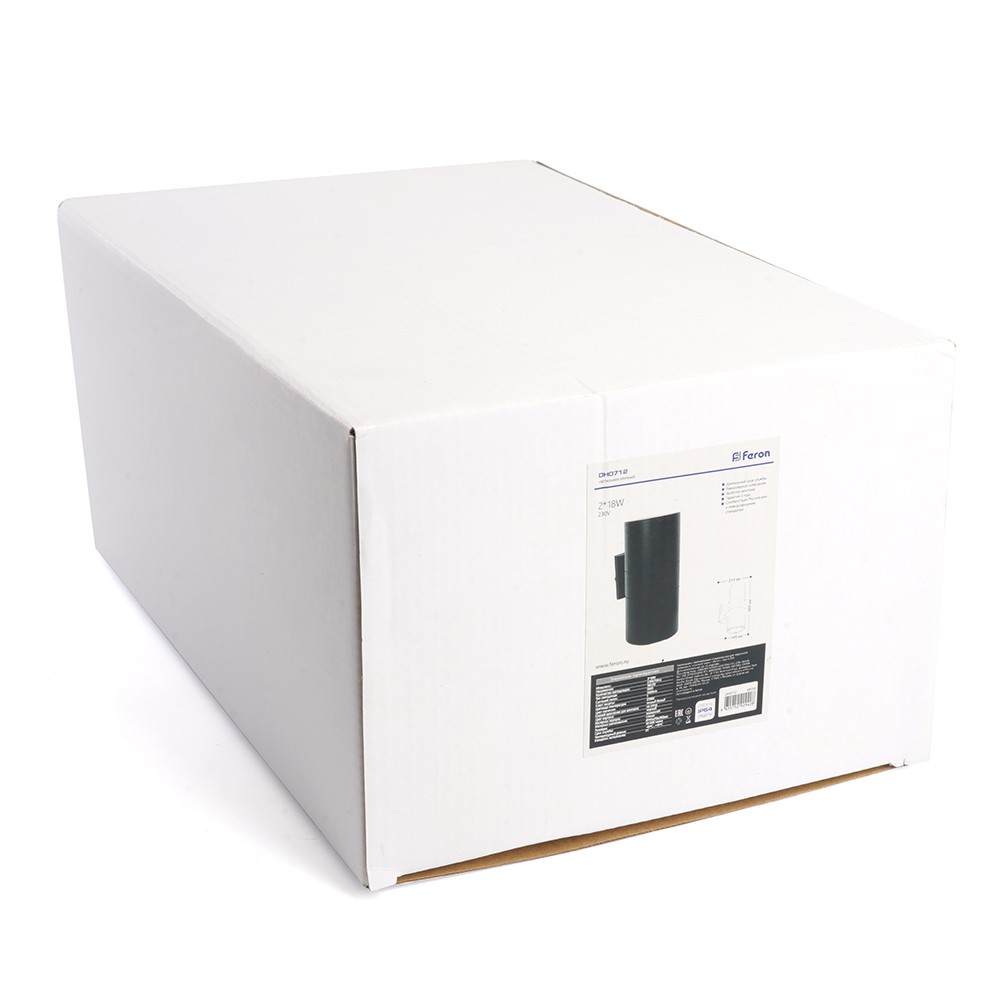 Уличные настенные светильники Светильник уличный светодиодный Feron DH0712 2*18W 2700Lm 2700K черный 48359 