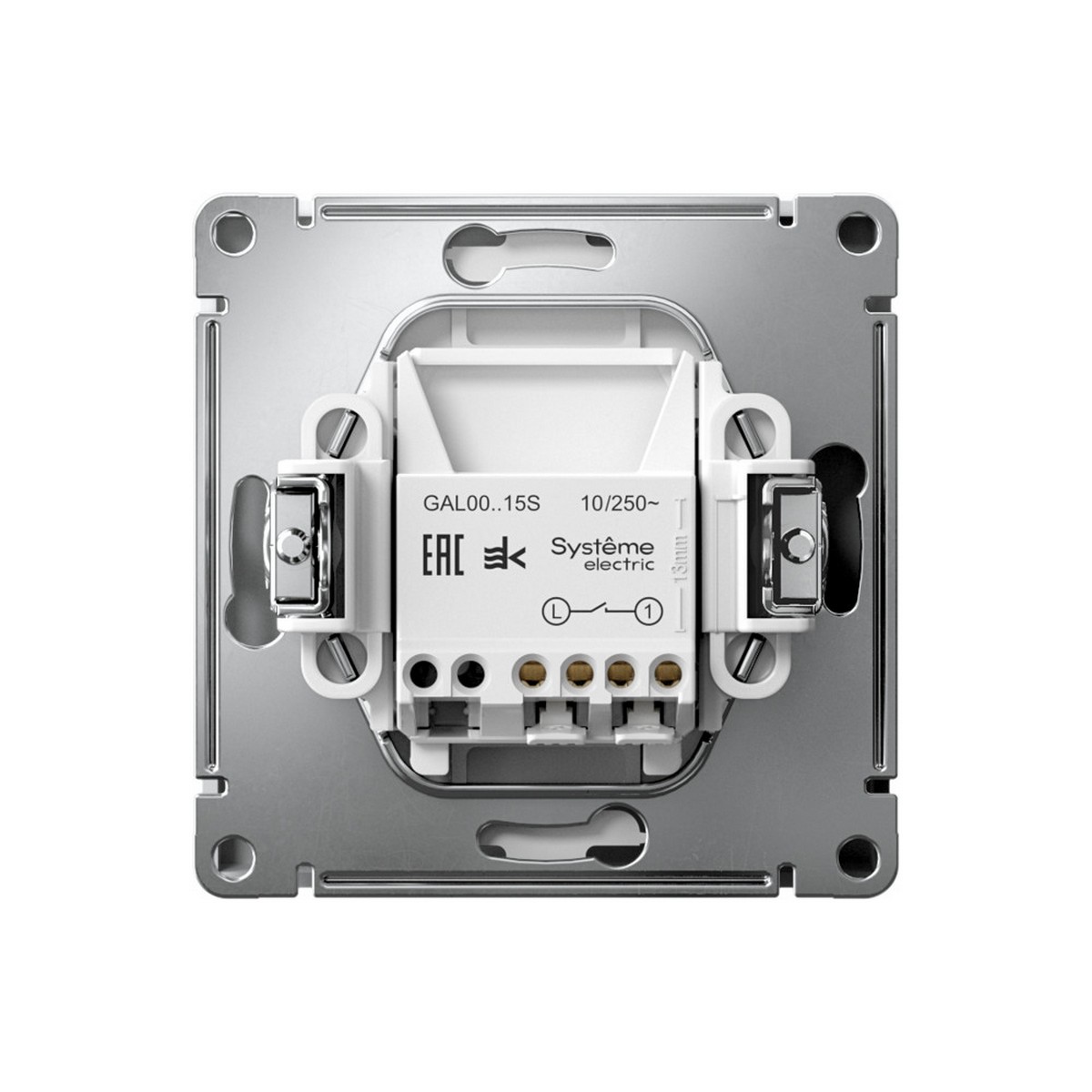 ArtGallery Белый Выключатель SE ArtGallery Белый 1-клавишный кнопочный быстрозажим. клем. GAL000115S