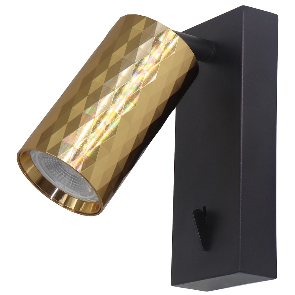 Светильники споты светодиодные Светильник спот Feron ML1880 PRISM GU10 золото и чёрный 48671 