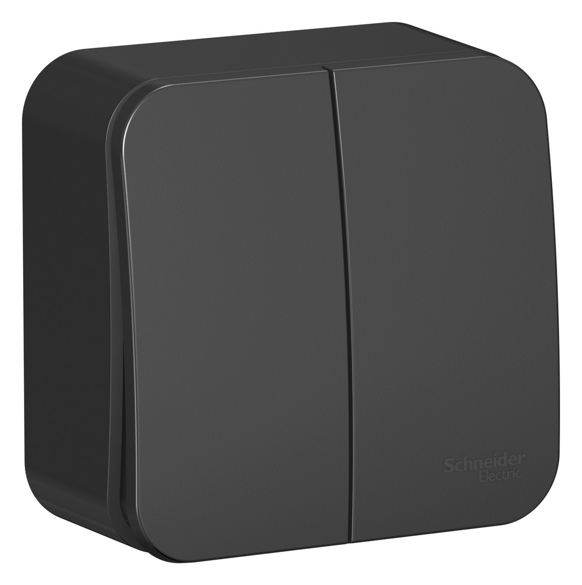 Blanca антрацит розетки и выключатели Выключатель SE Blanca 2-клавишный Антрацит наружный изолир. пластина BLNVA105016