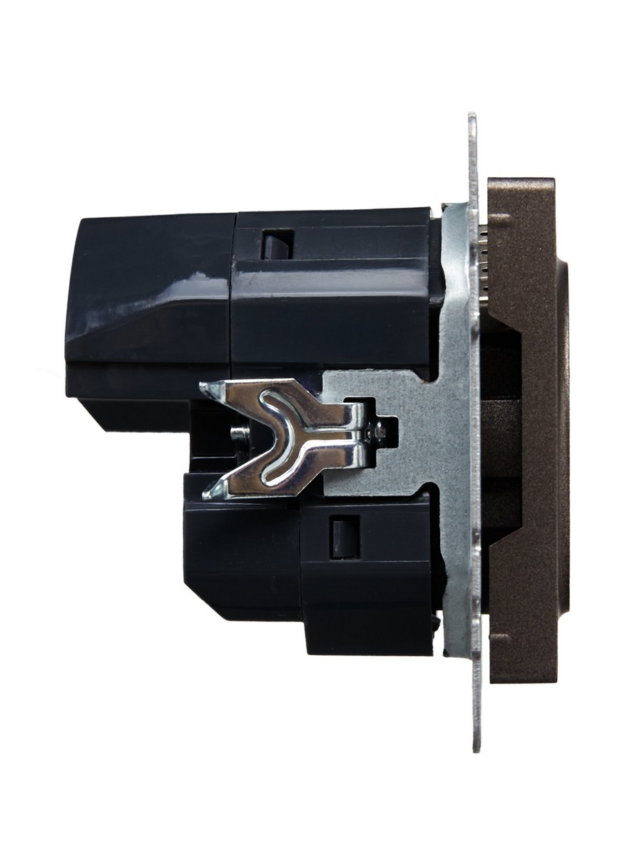 IEK Brite Бронза Розетка IEK BRITE с с/з и шторками 16А с USB A+C 18Вт РЮш11-1-БрТБ бронза BR-R14-16-U22-018-K45