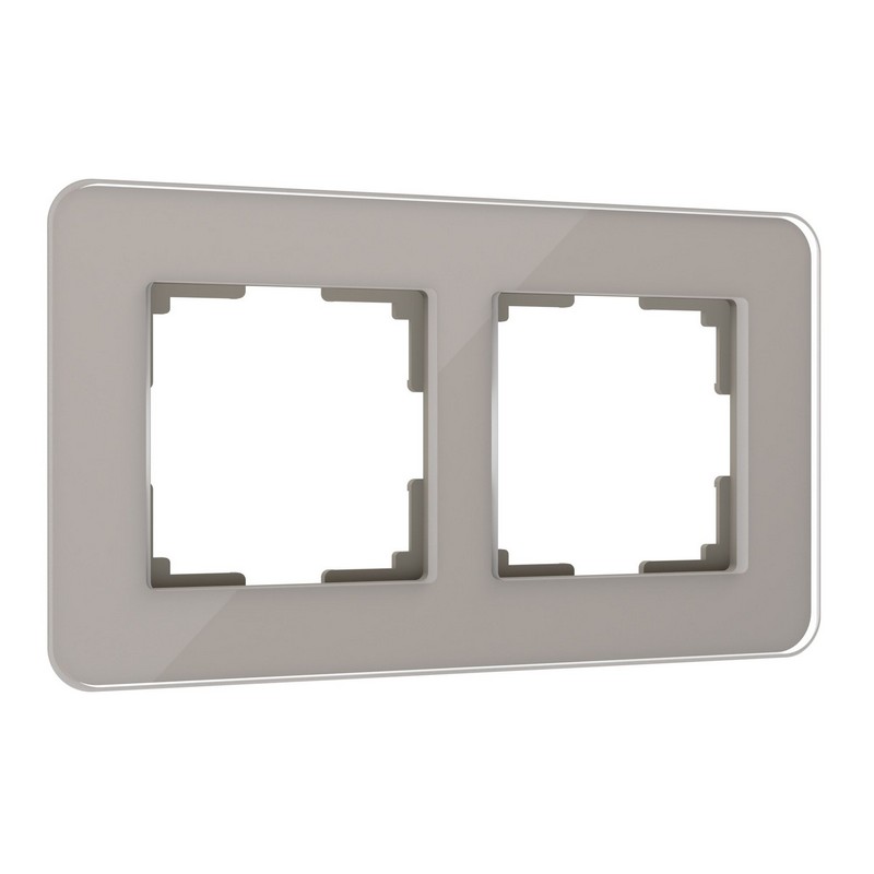 Рамки Werkel Elite Рамка Werkel из стекла на 2 поста Elite дымчатый W0022417
