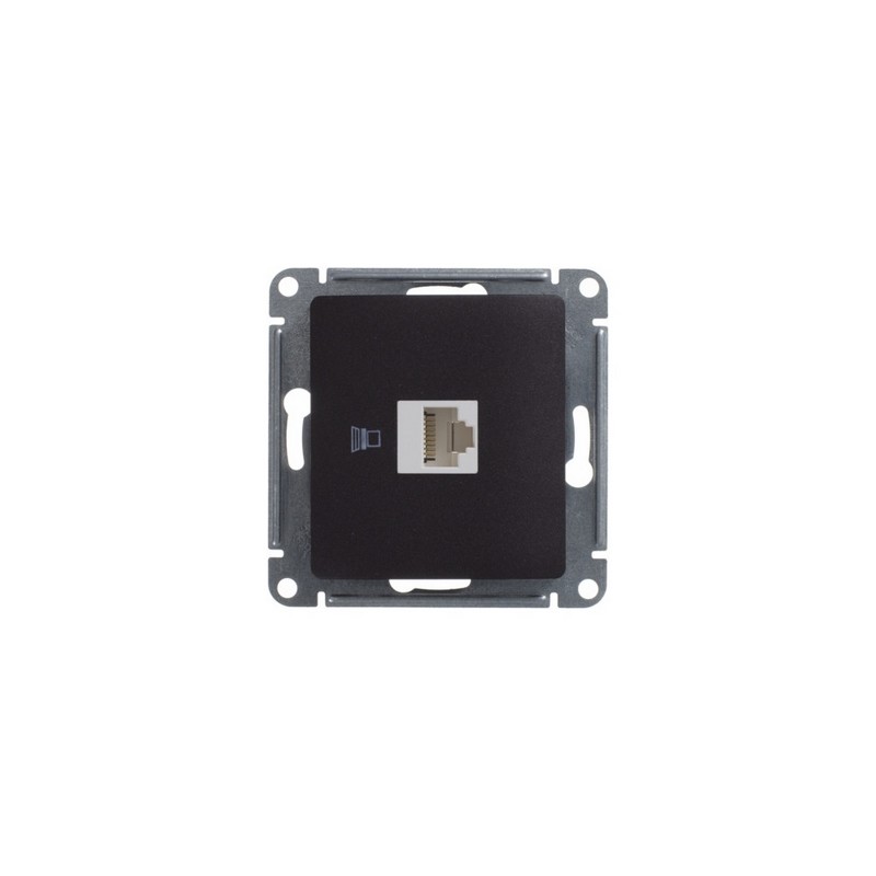 Розетка компьютерная Systeme Electric Glossa Шоколад RJ45 кат.5E механизм GSL000881K