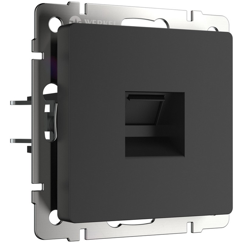Werkel Черный матовый механизмы Телефонная Розетка Werkel  RJ-11 (черный матовый) W1182008