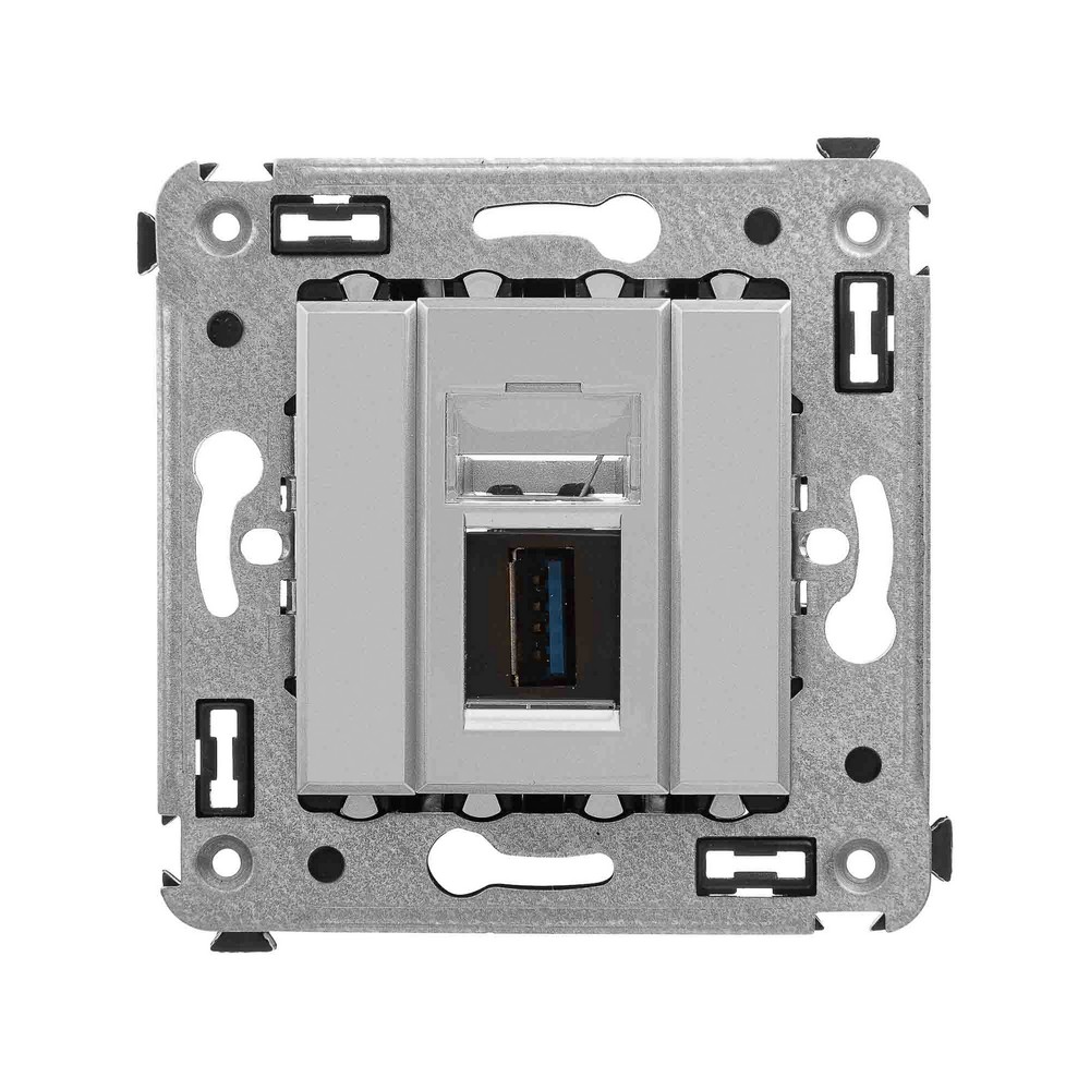DKC Avanti механизмы Закаленная сталь Розетка USB 3.0 DKC Avanti одинарная в стену тип А-А "Закаленная сталь" 4404303
