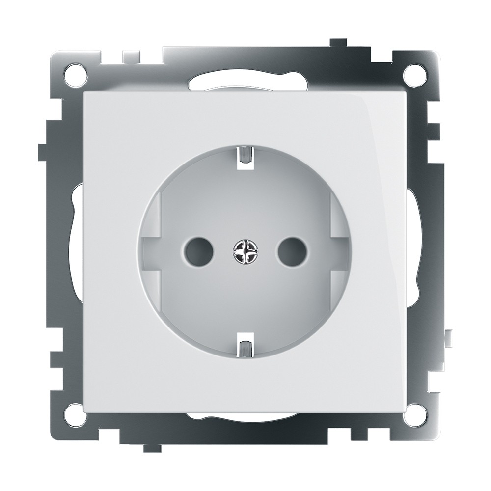 Катрин - Розетки и выключатели Stekker Розетка 1-местная с/з STEKKER GLS16-7110-01 250V 16А с защ. шторкой Катрин белый 39304