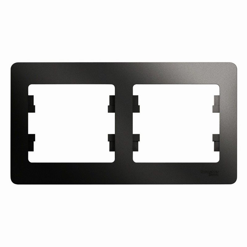 Glossa Антрацит Рамка Systeme Electric Glossa Антрацит 2-я, горизонтальная GSL000702