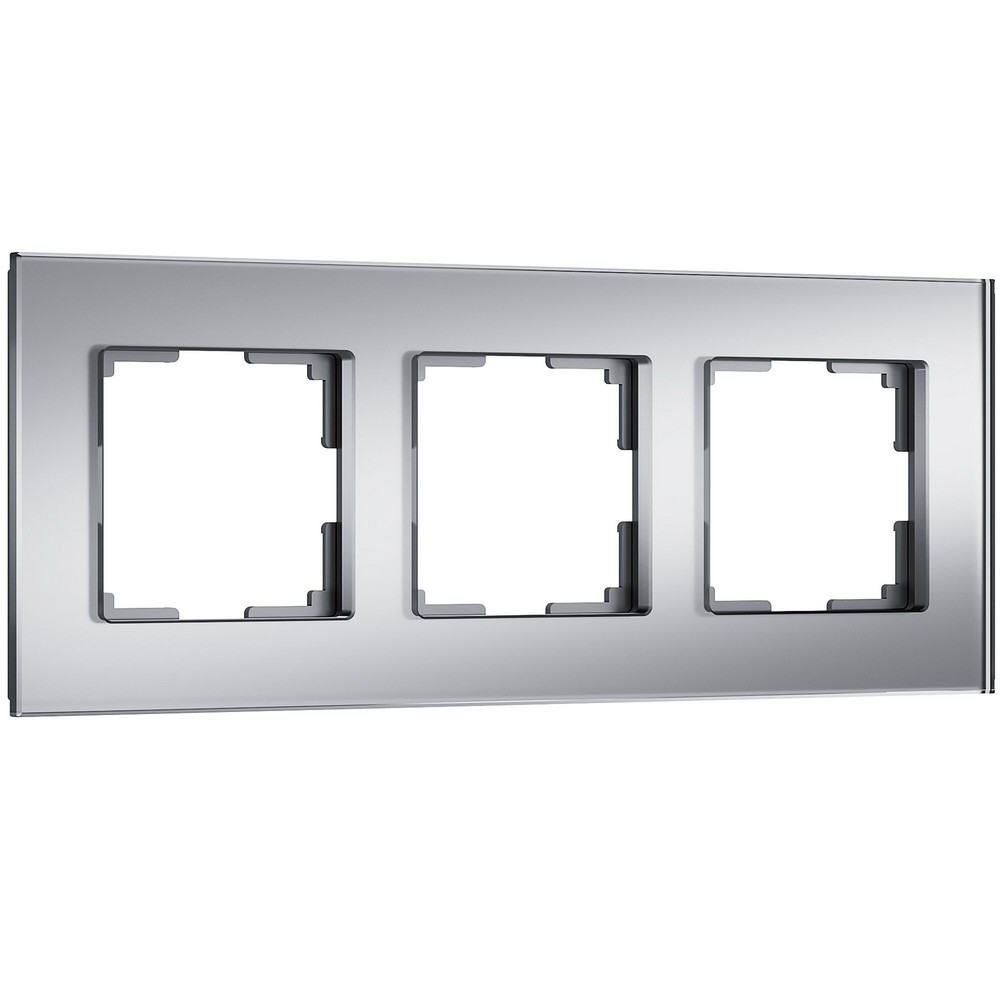 Рамки Werkel Senso Рамка Werkel на 3 поста Senso (серебряный, стекло soft-touch) W00331060