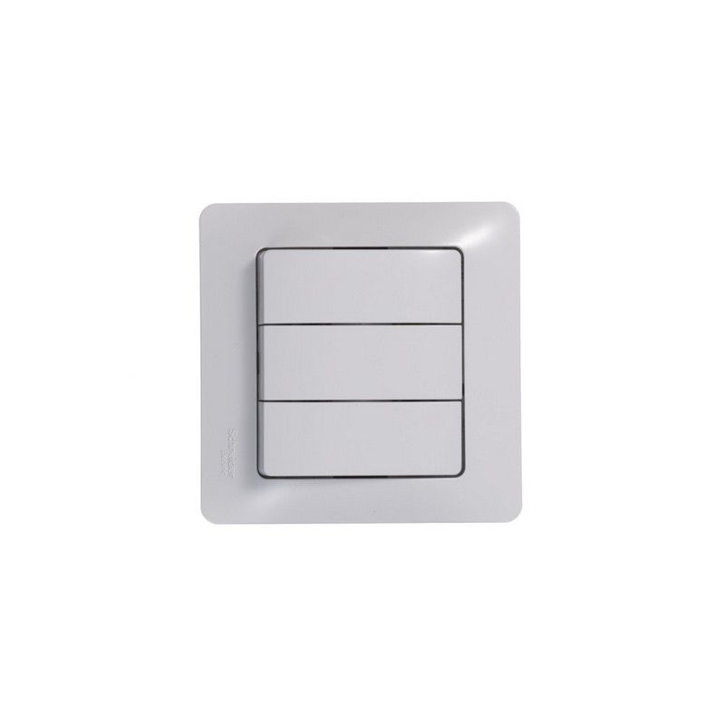 Glossa Белый Выключатель Systeme Electric Glossa Белый 3-клавишный, сх.3 GSL000131