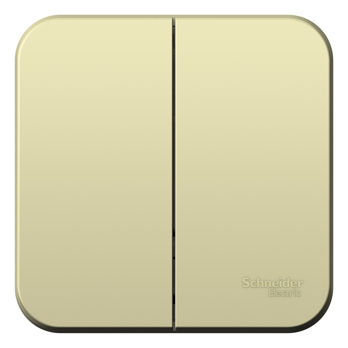 Blanca бежевые розетки и выключатели Выключатель SE Blanca 2-клавишный Бежевый наружный (cх.5) изолир. пластина BLNVA105017